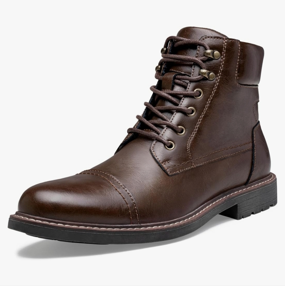 Jousen Milan Brand New Mens Boots Leahter Retro Dark Brown